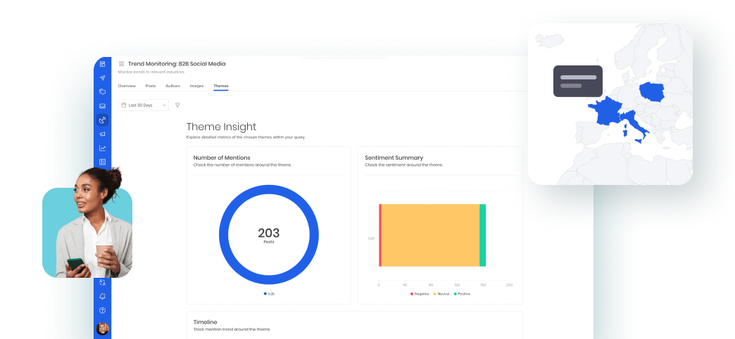AI-powered social listening<br />
